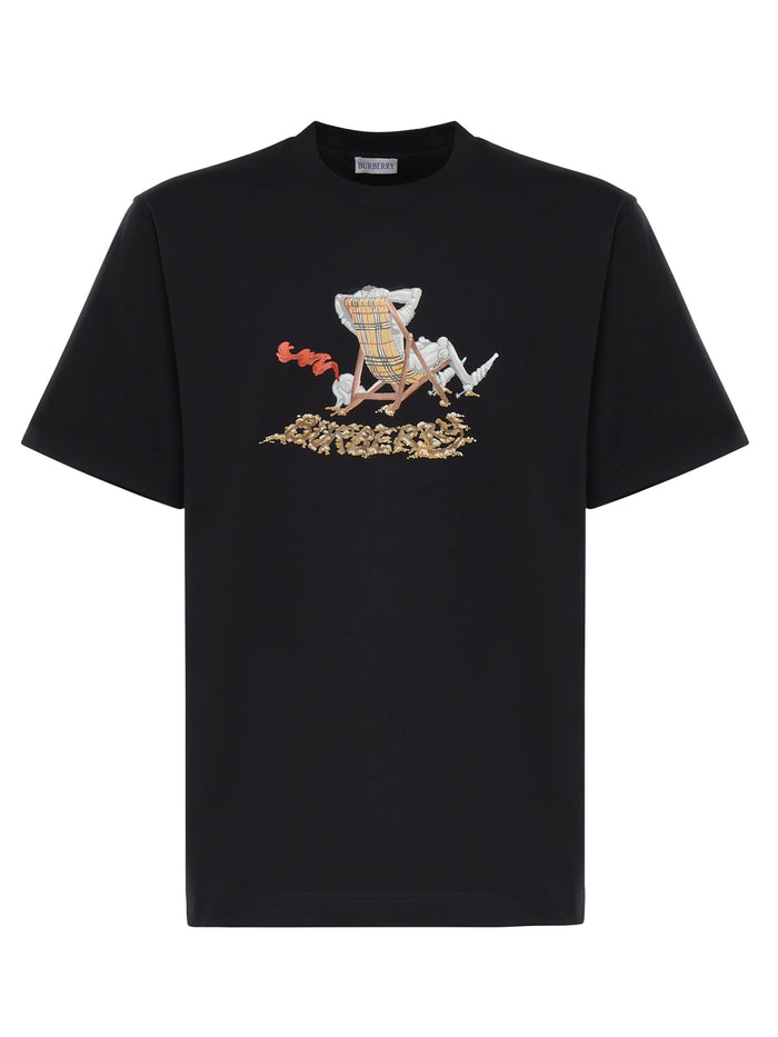 Burberry T-Shirts And Polos Black Cotone