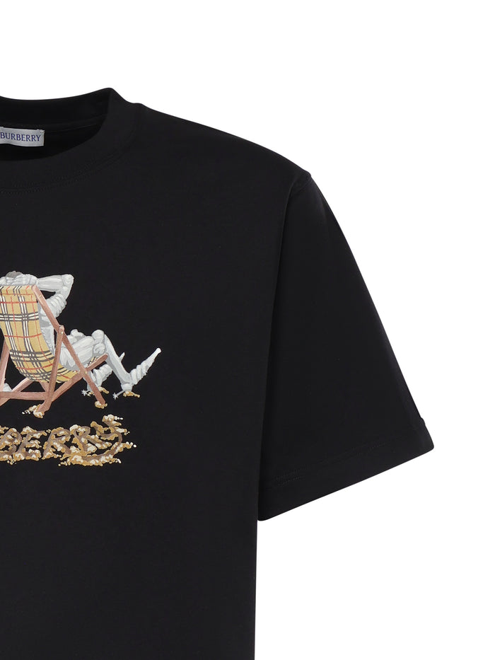 Burberry T-Shirts And Polos Black Cotone