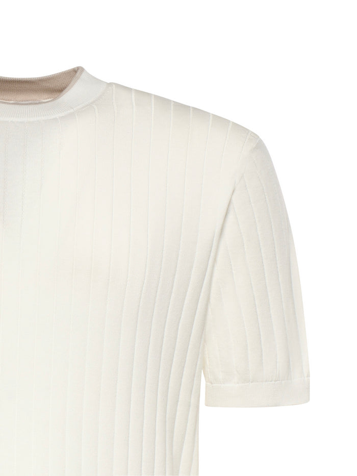 Eleventy T-Shirts And Polos White/taupe