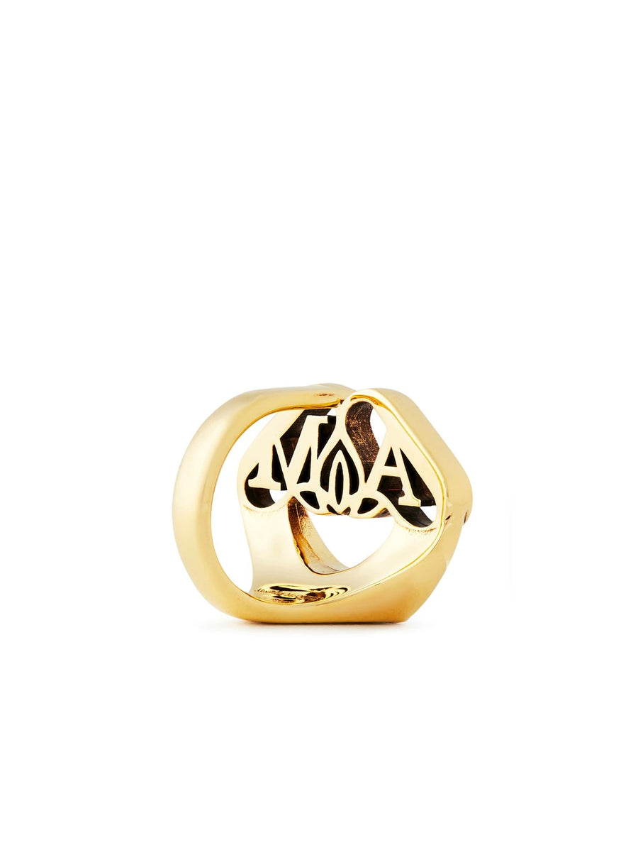 Alexander McQueen Brass ring in gold