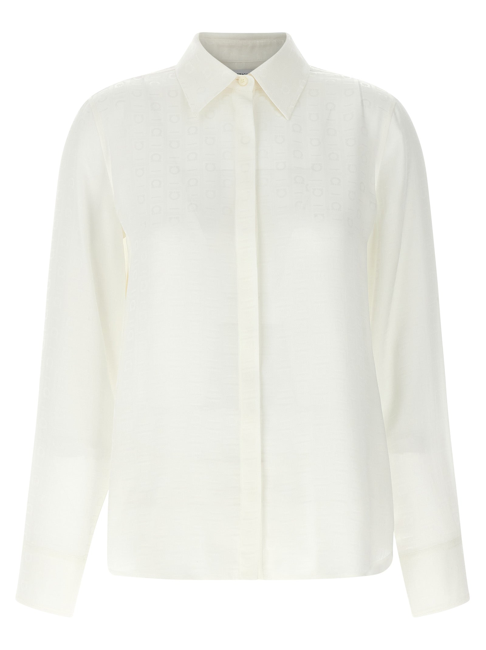 Monogram shirt White Silk Shirt, Blouse