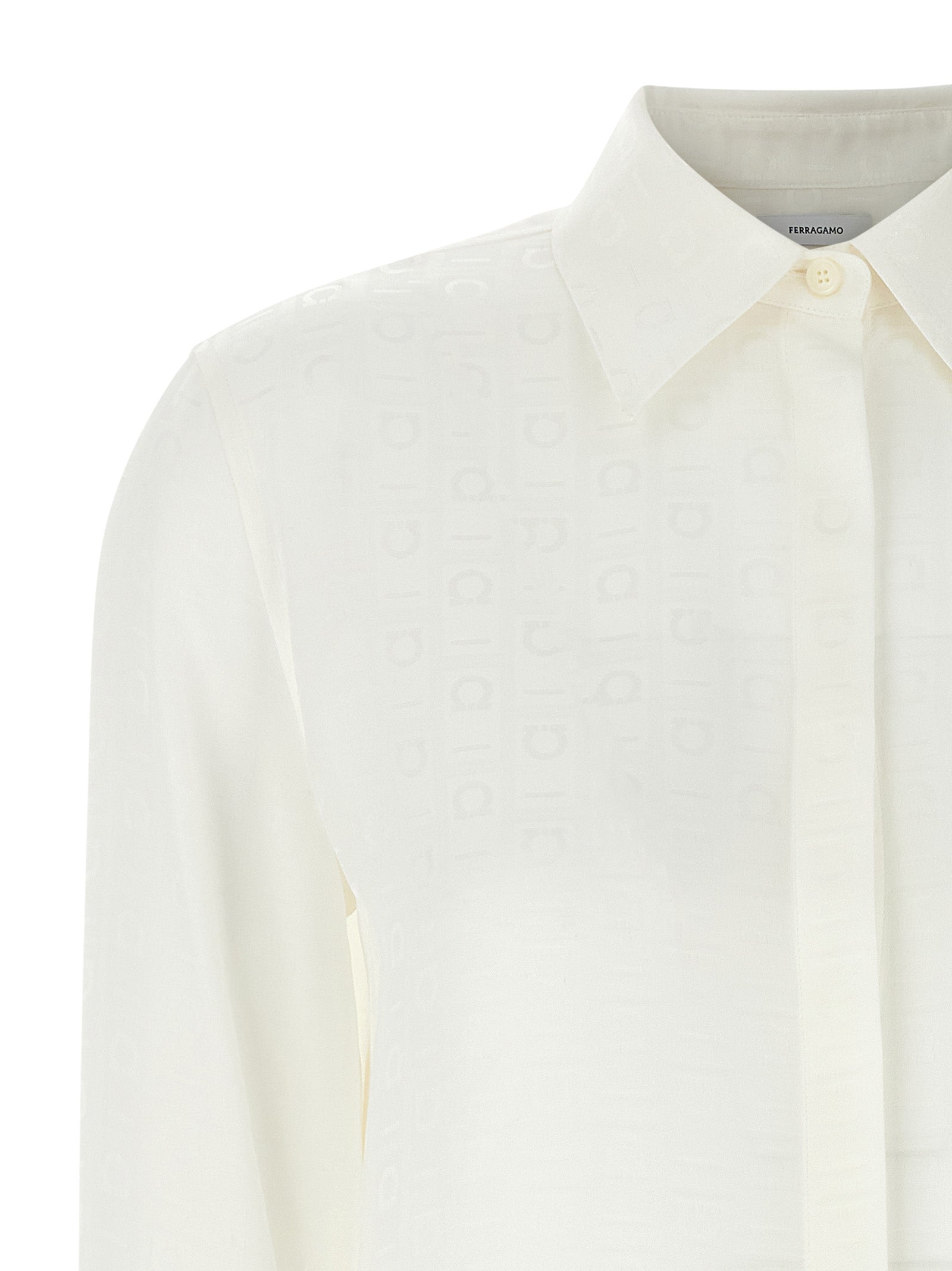 Monogram shirt White Silk Shirt, Blouse
