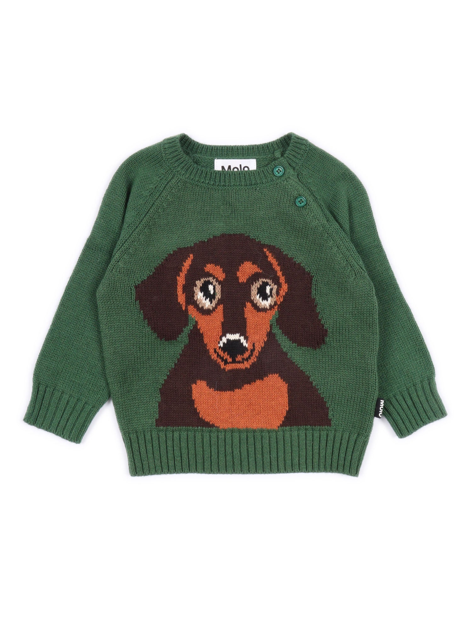 Bless Jumpers Green Cotton Wool Crewneck
