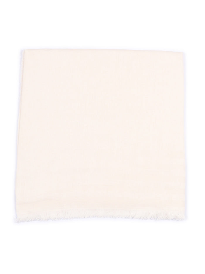 Shawl White Cotton Modal Scarf