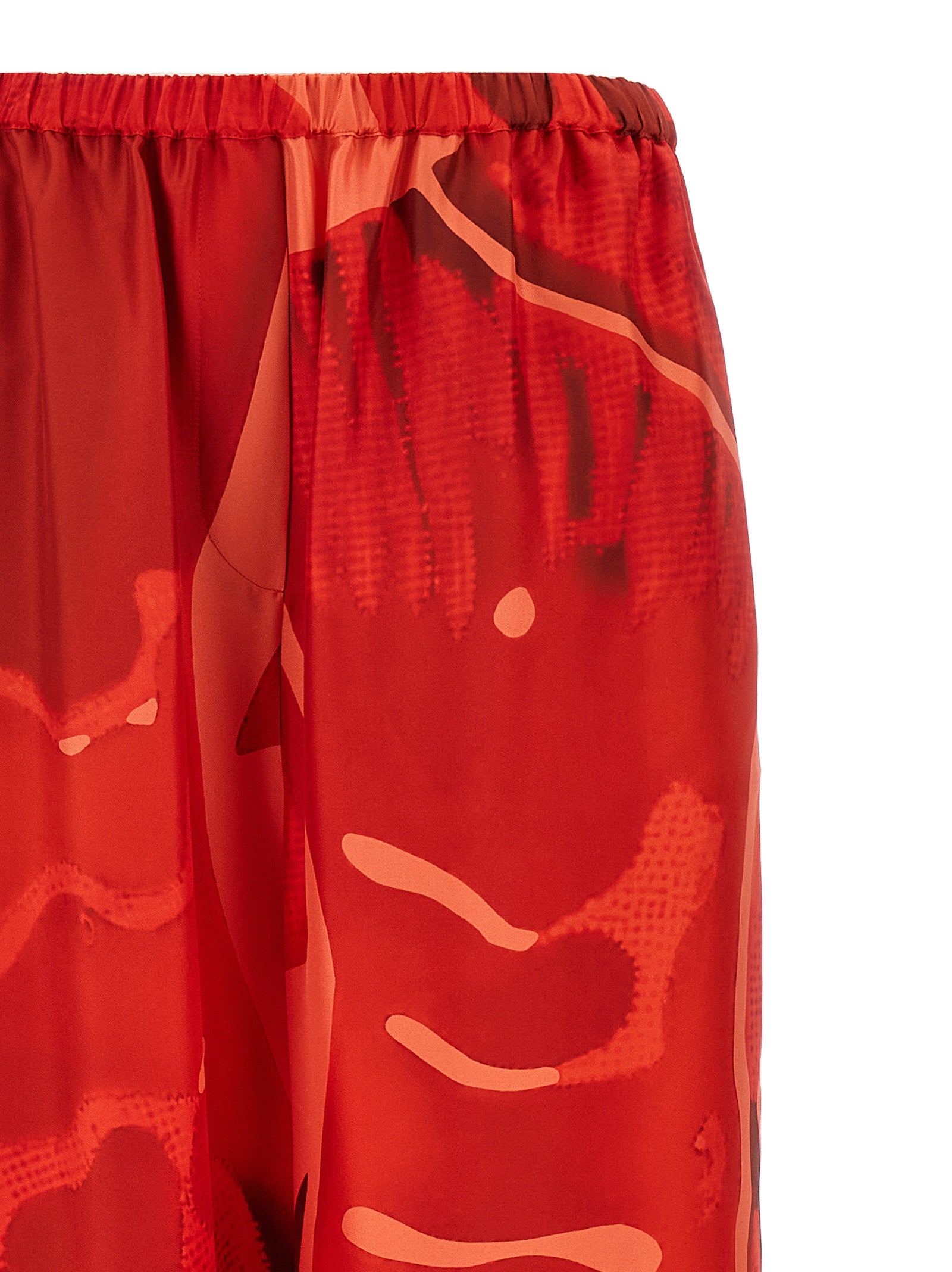 Palazzo Silk pants Red