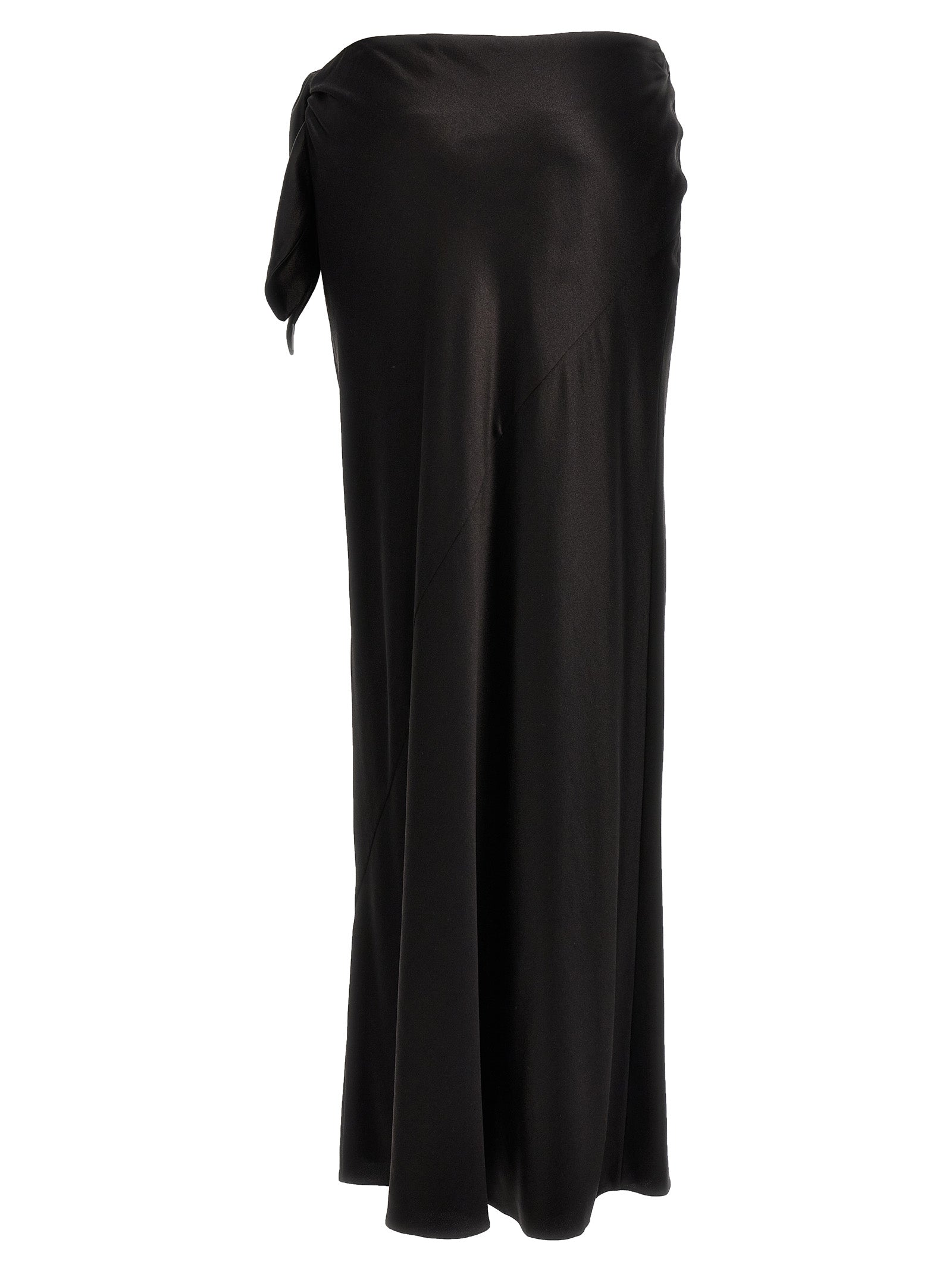 Knot maxi skirt Black Silk