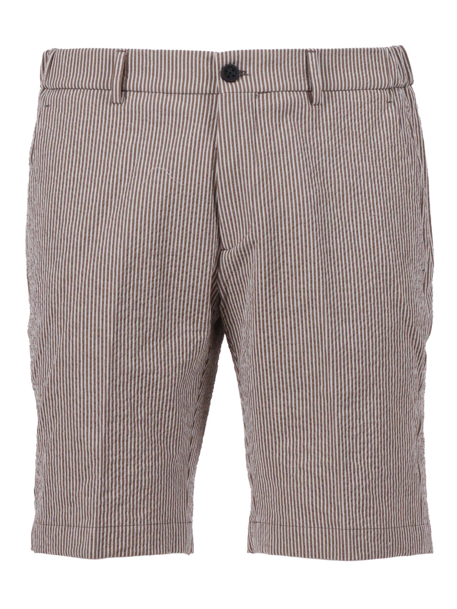 Ber_muda Elax Pants Brown Cotton Lyocell Bermuda Short