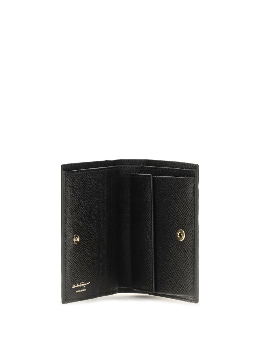 Calfskin Wallet Black Calf Leather & Purses
