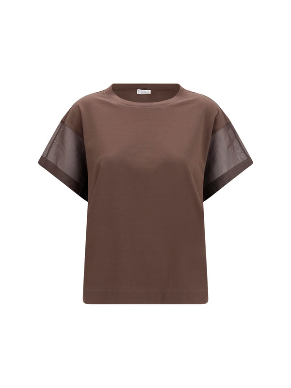 Brunello Cucinelli 100% Cotton t-shirt in brown