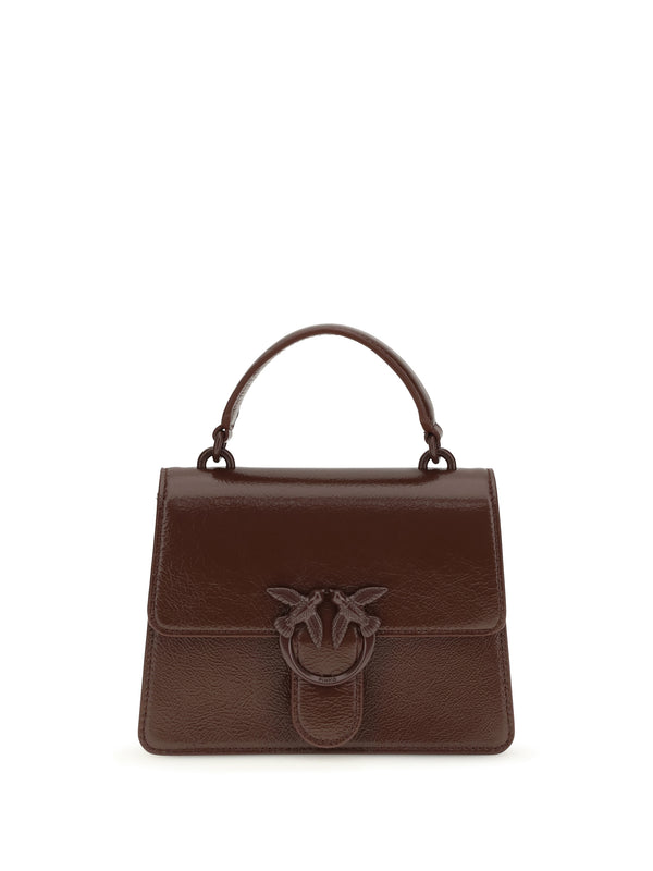 Shiny Leather Love One Top Mini Handbag Burgundy Wine- Block Color Goatskin/hircus Goatskin Handbags