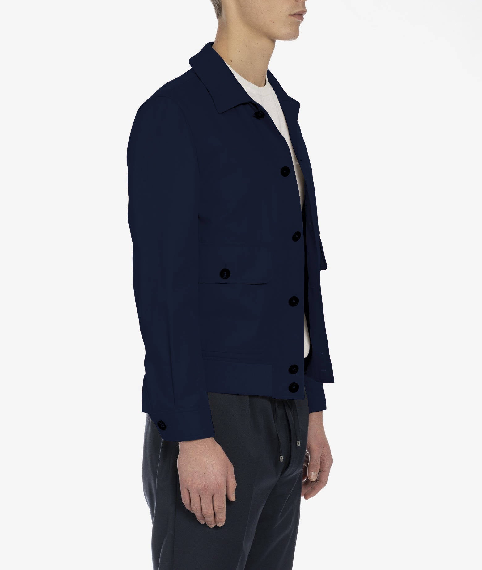 Cotton Jacket Sempione Beige Sportwear Blouson