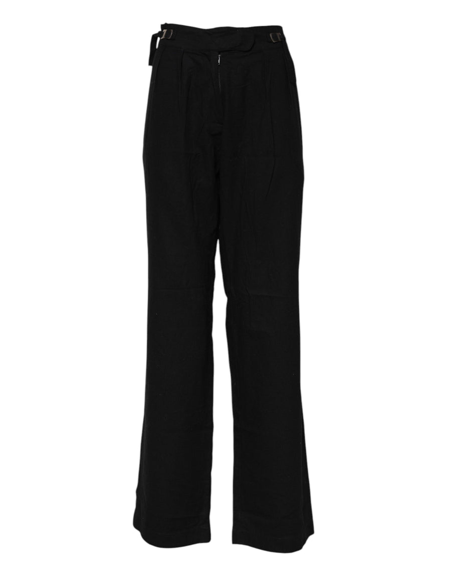 Ermanno Scervino 100% Virgin Wool trousers in black