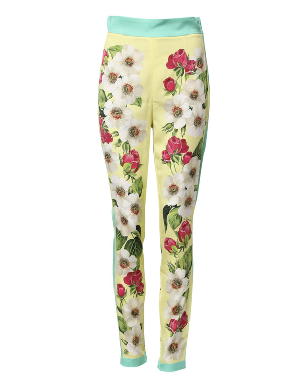 Dolce & Gabbana 89% Silk leggings in yellow