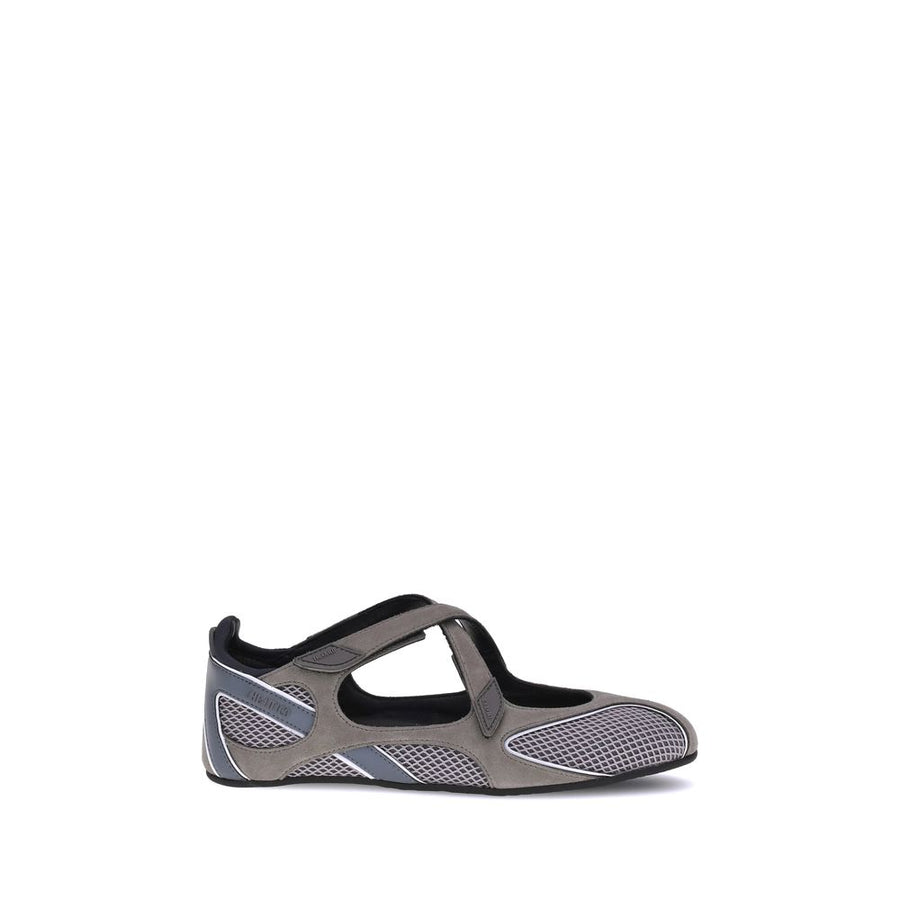 The Attico 60% Polyurethane 20% Calf Leather Bos Taurus 20% Polyester ballet flat in gray