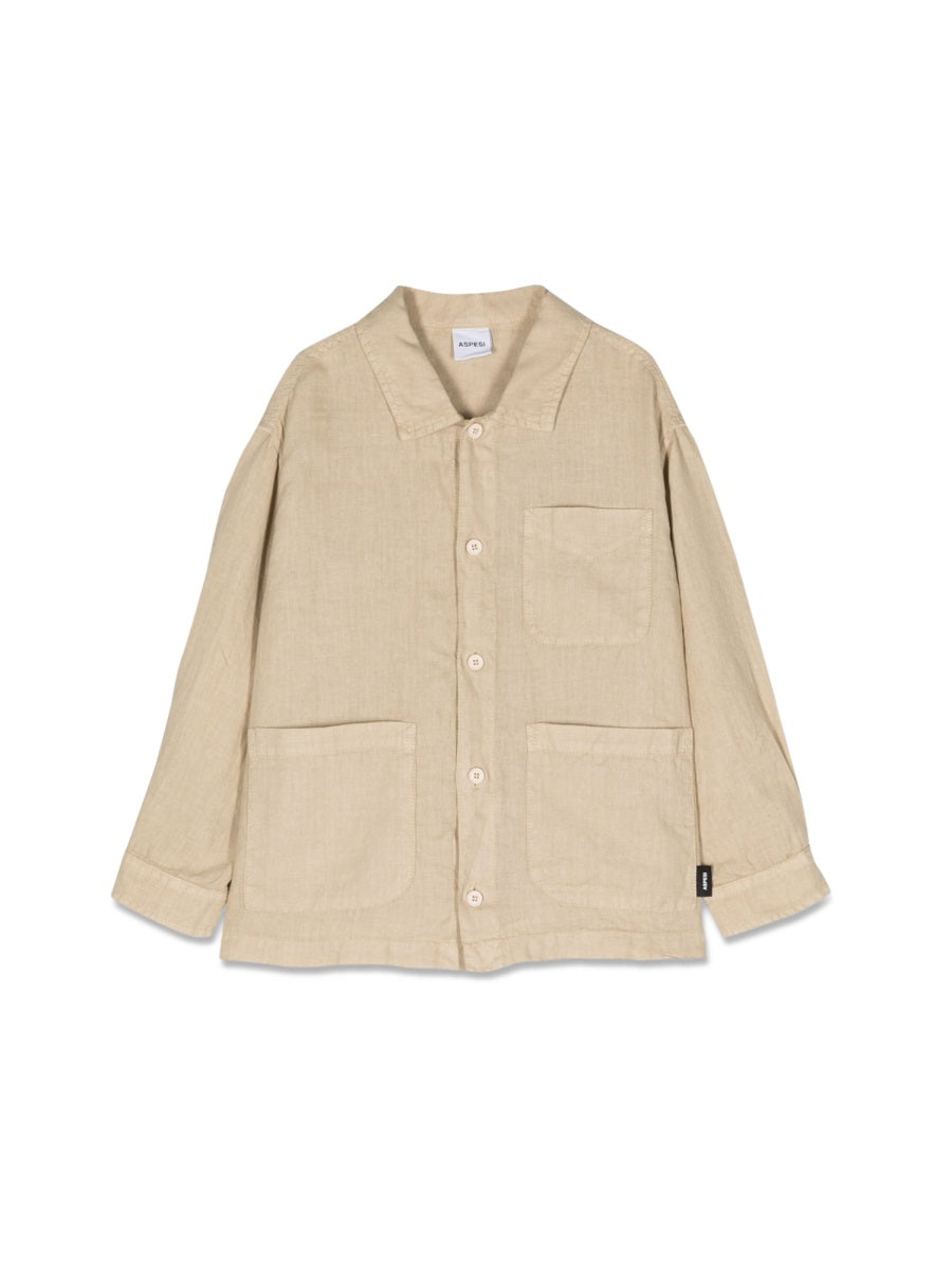 Shirt Jacket Linen Beige