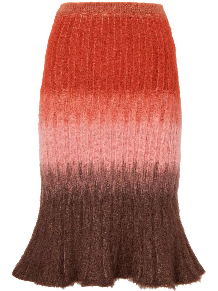 Skirt Pink & Purple Wool | Gonna