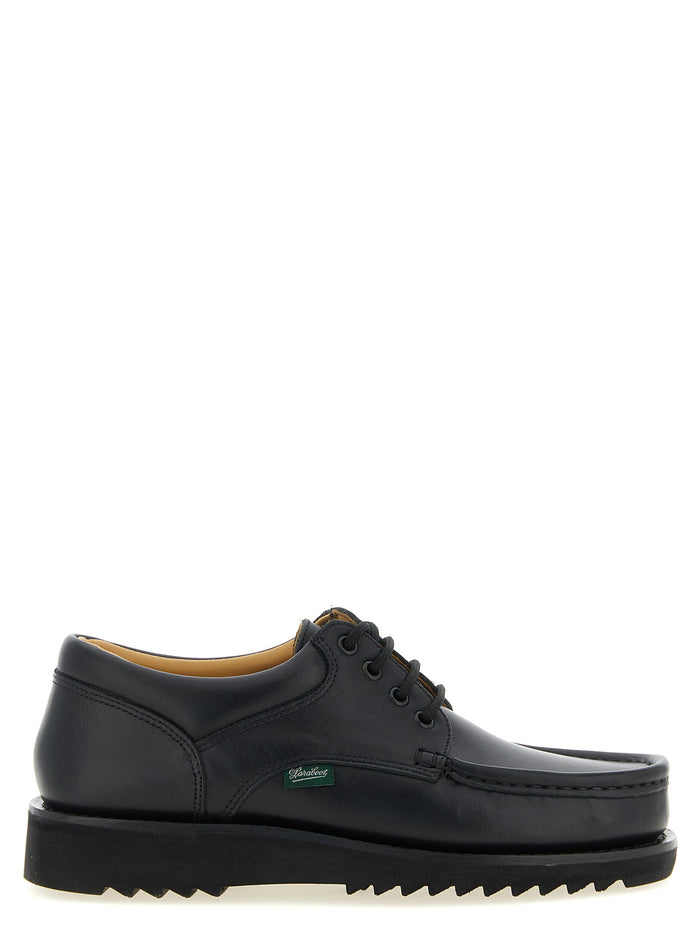 Thiers Derby Shoes Black Calfskin Leather (bos Taurus) Lace Up