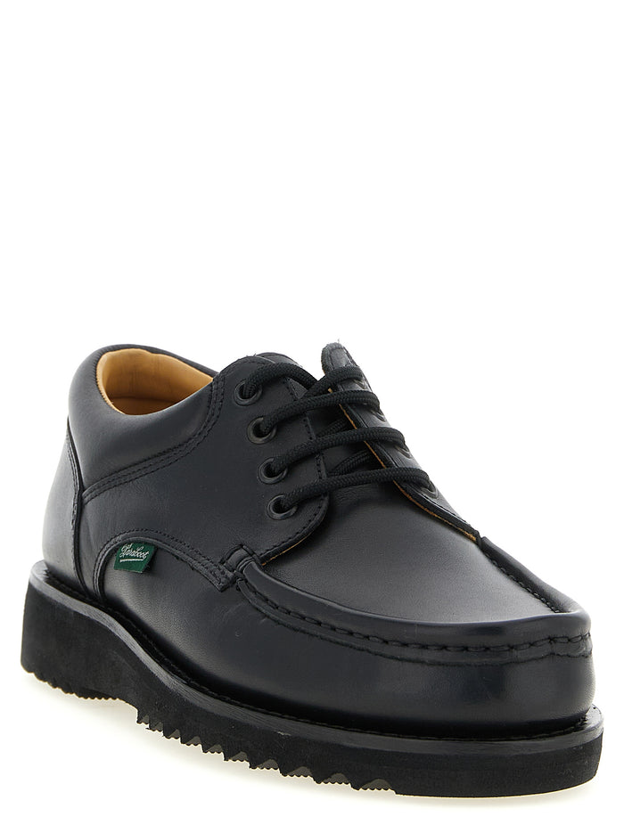 Thiers Derby Shoes Black Calfskin Leather (bos Taurus) Lace Up