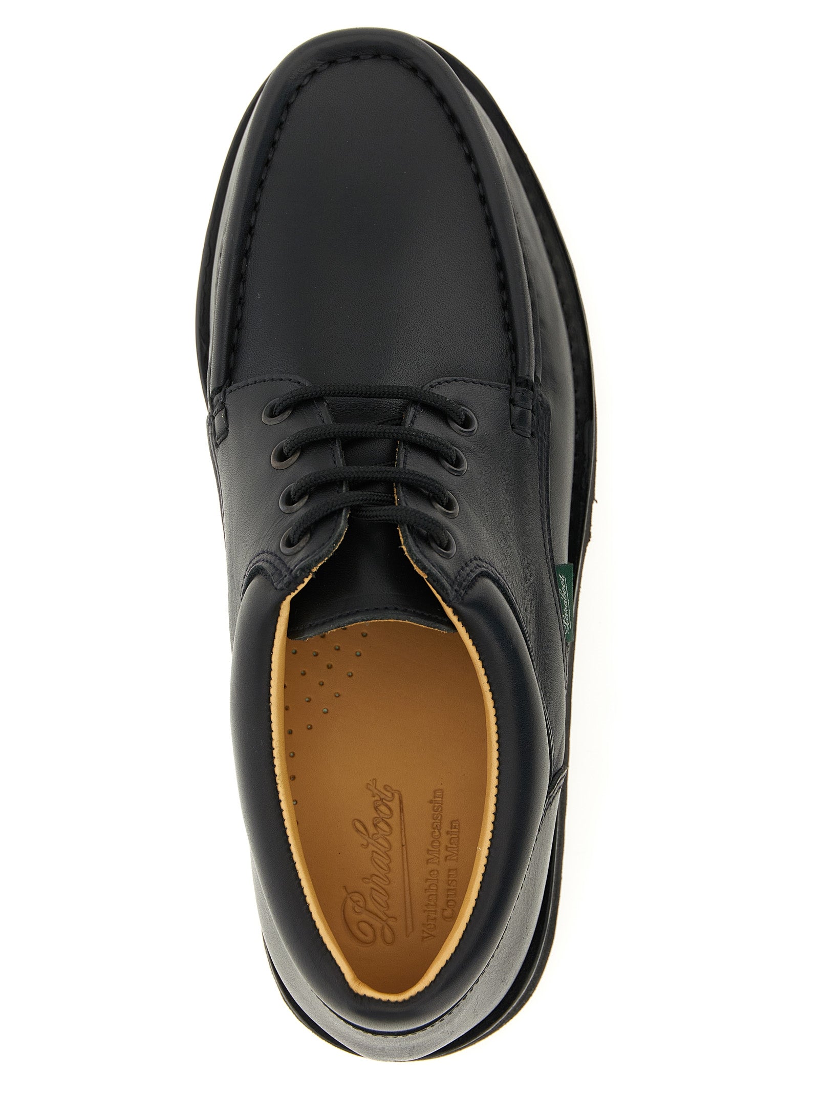 Thiers Derby Shoes Black Calfskin Leather (bos Taurus) Lace Up