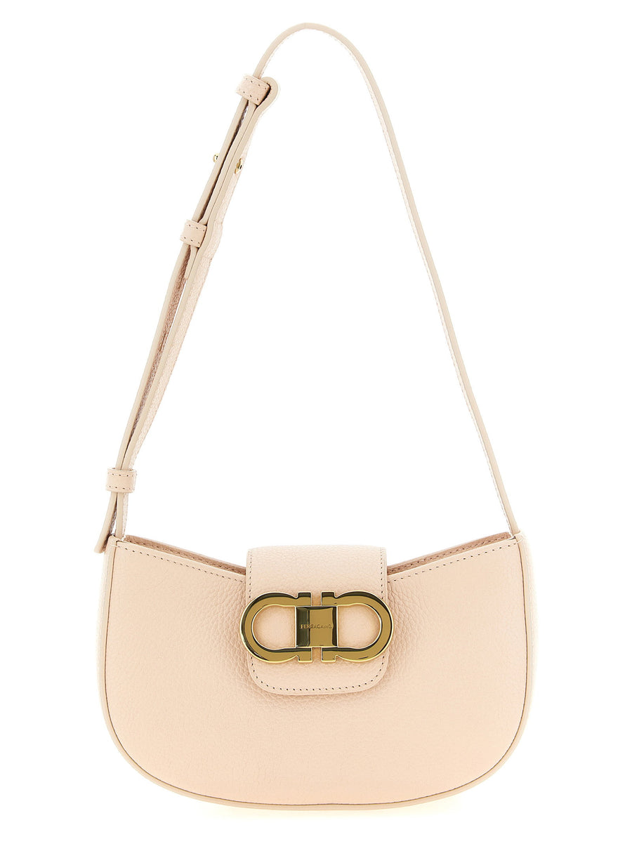 Ferragamo Gabry Shoulder Bag — Beige