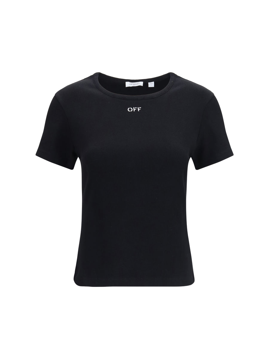 Off-White 97% Cotton; 3% Elastane t-shirt in black