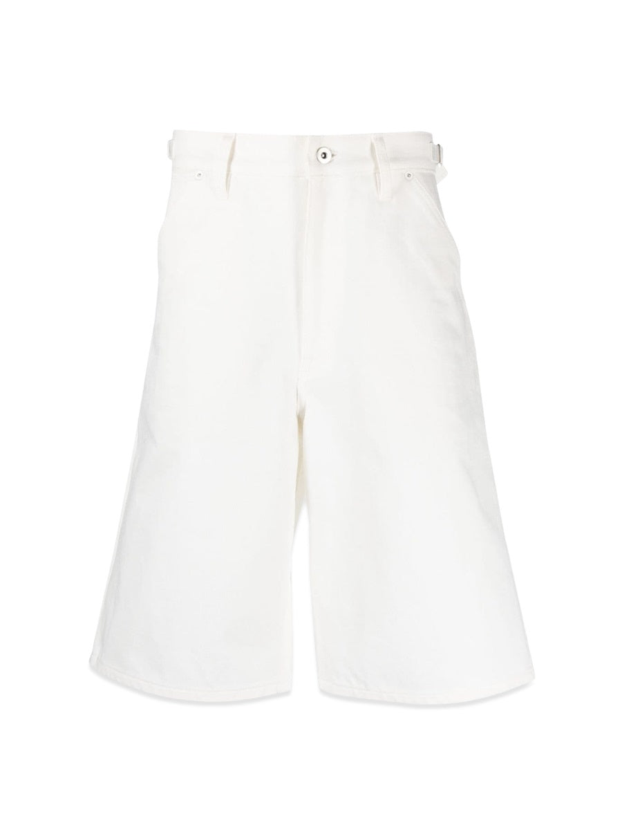 Short Denim White Cotton