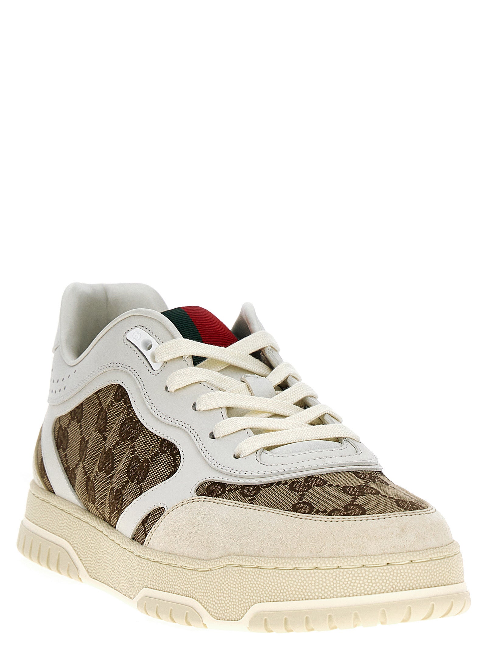 Gucci Re-Web sneakers Beige Calf Leather (bos Taurus)