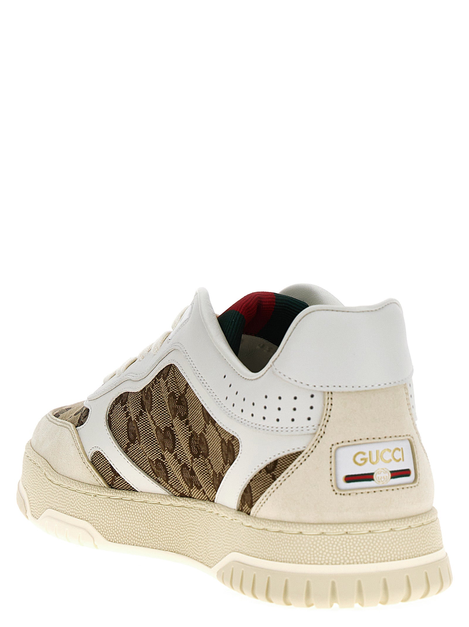Gucci Re-Web sneakers Beige Calf Leather (bos Taurus)