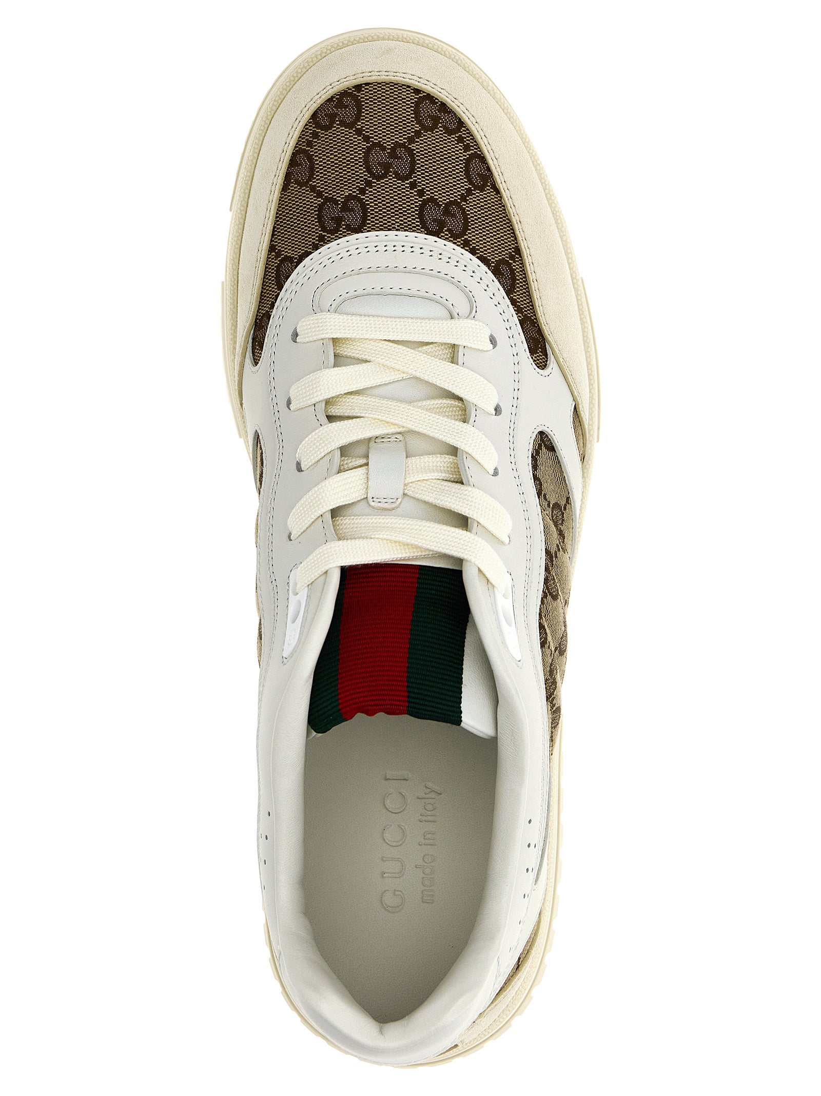 Gucci Re-Web sneakers Beige Calf Leather (bos Taurus)