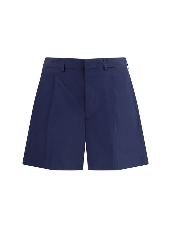 Prada 100% cotton bermuda in navy
