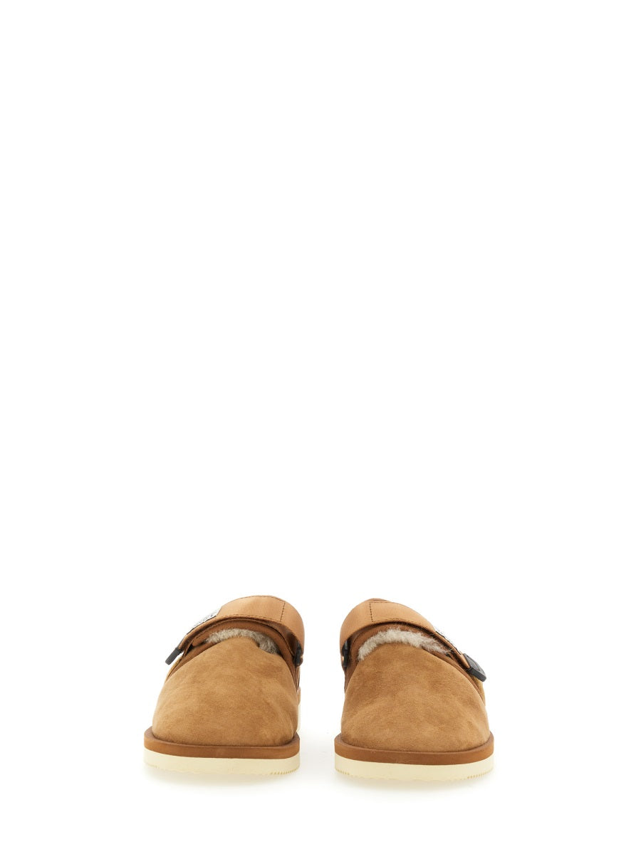Suede Sandals With 2 Cm Sole Beige