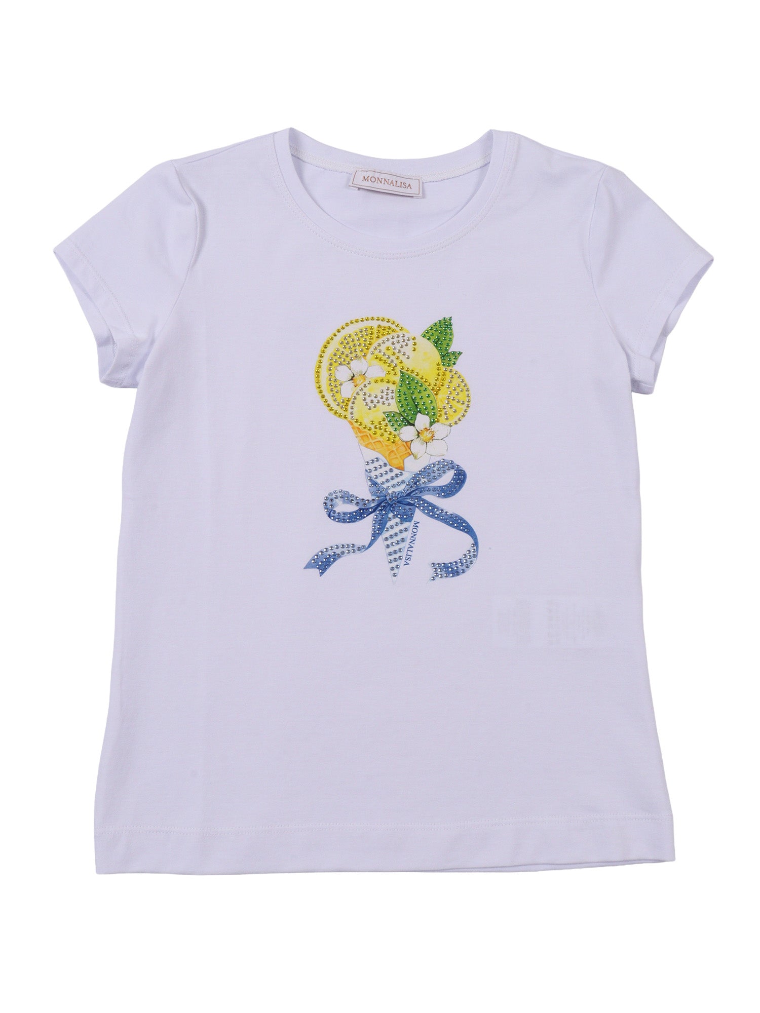 JERSEY T-SHIRT White Cotton Elastane Short Sleeves