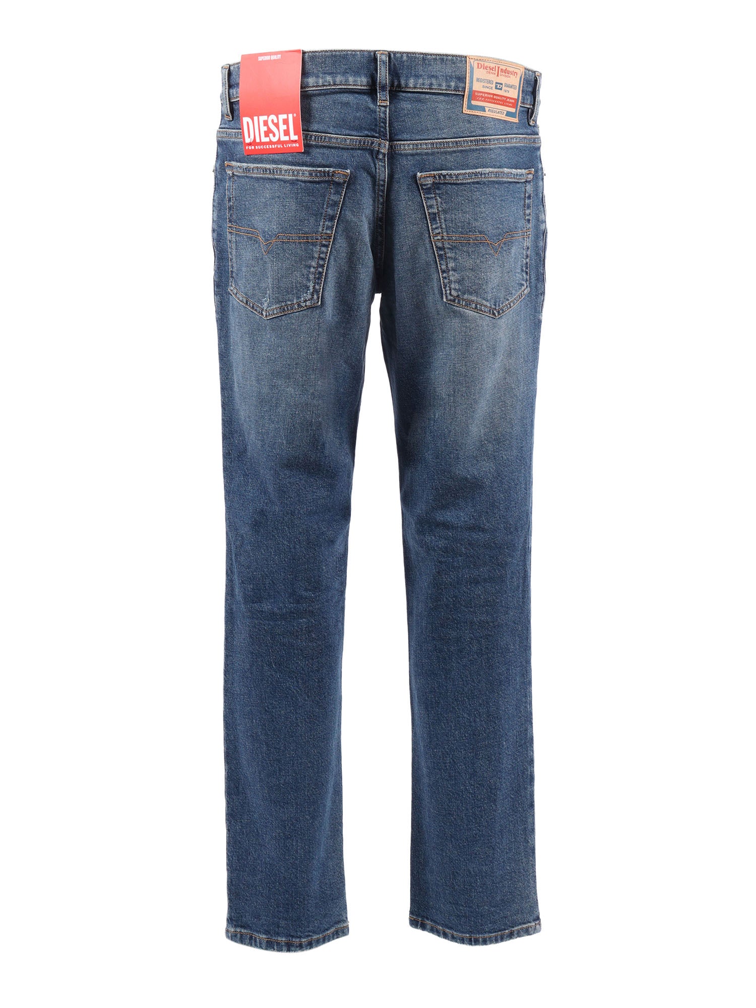 5 pockets Blue Cotton Elastane Jean