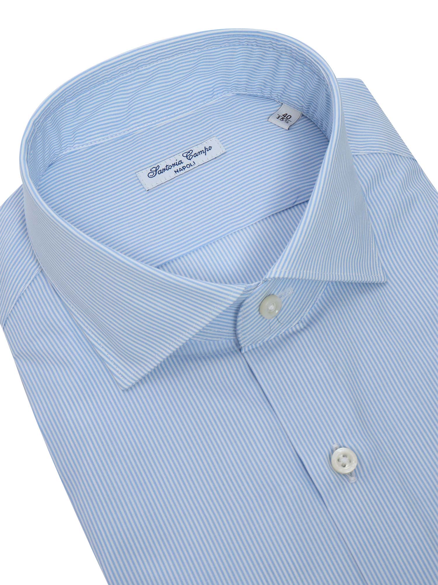 White and blue striped shirt Light Cotton