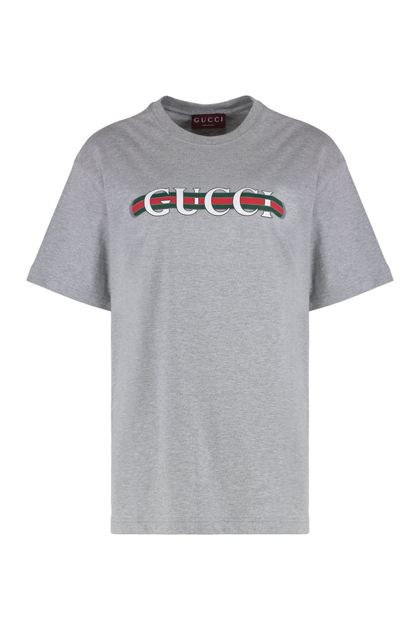 Cotton Crew-Neck T-Shirt Grey T-shirts & Jerseys