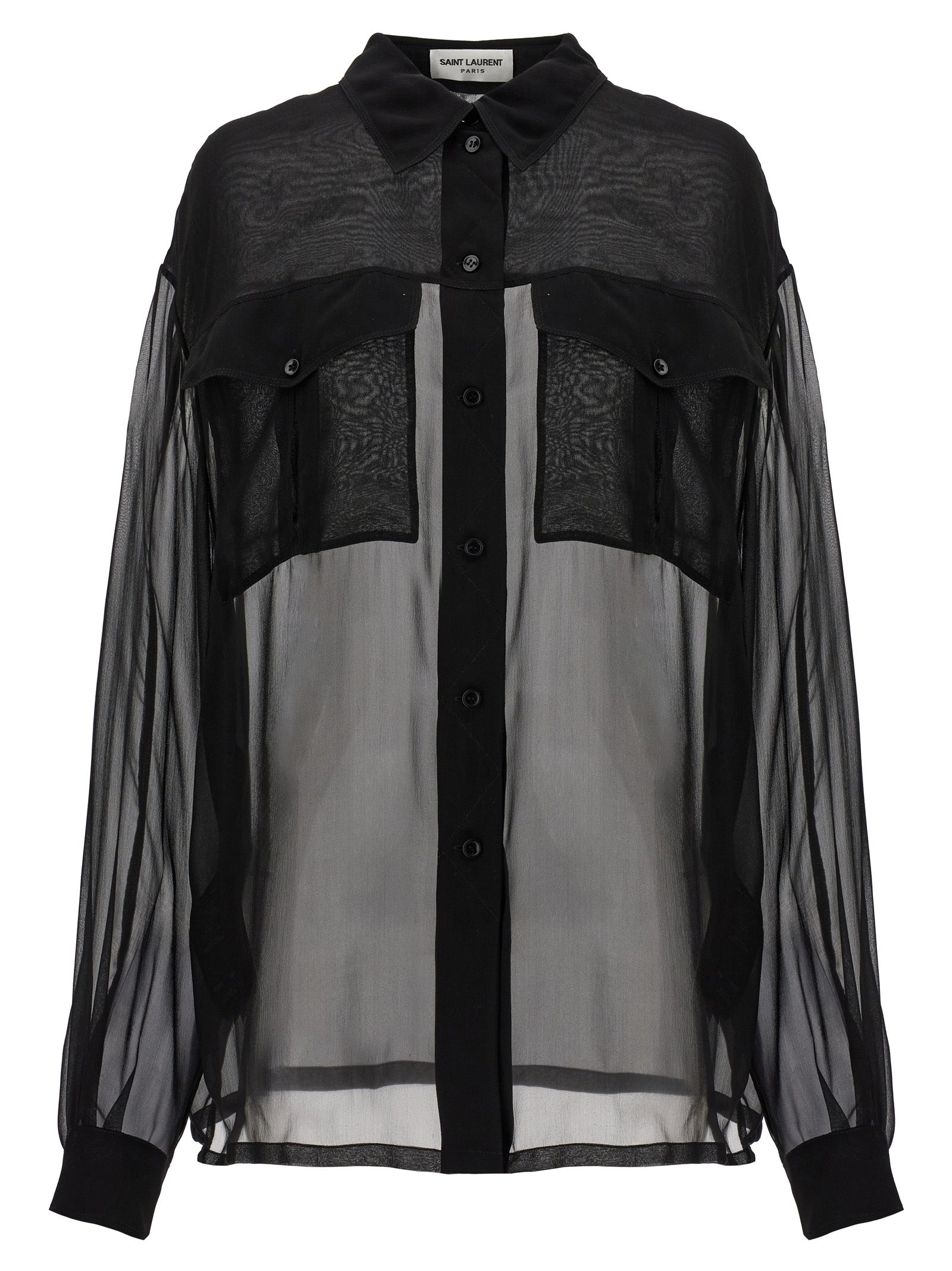 Silk muslin shirt Black Shirt, Blouse