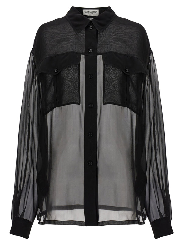 Saint Laurent Silk Muslin Shirt