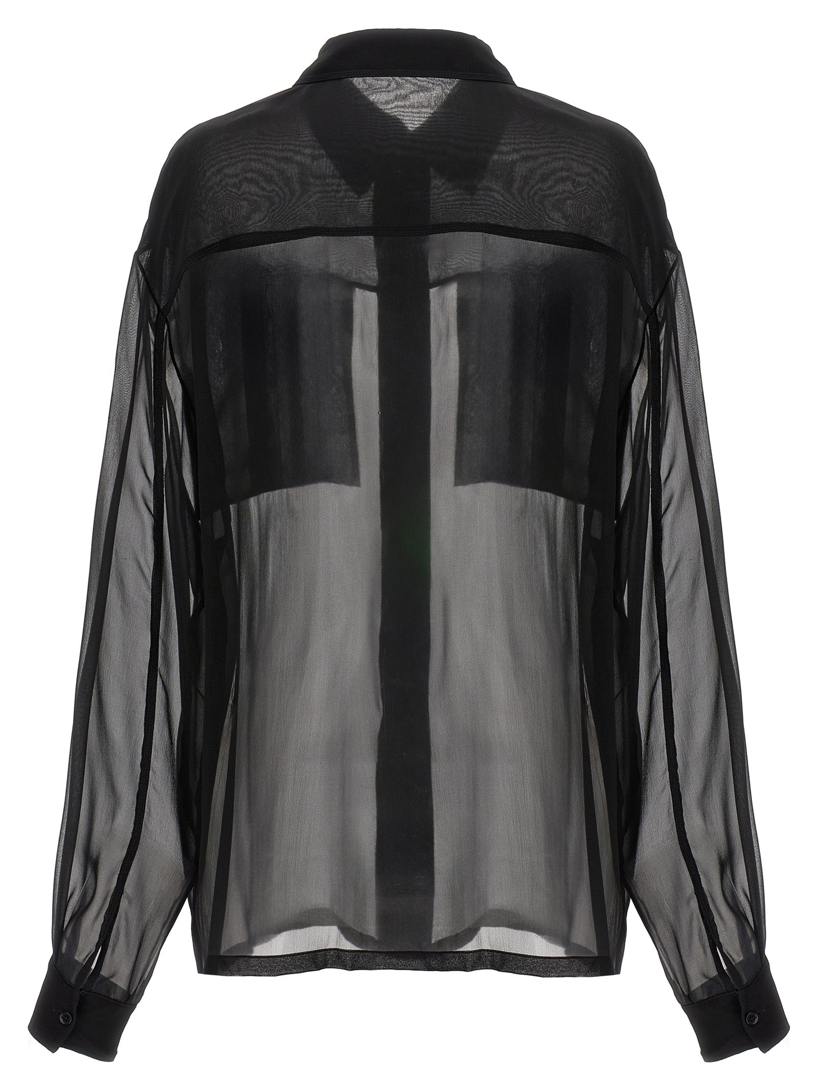 Silk muslin shirt Black Shirt, Blouse