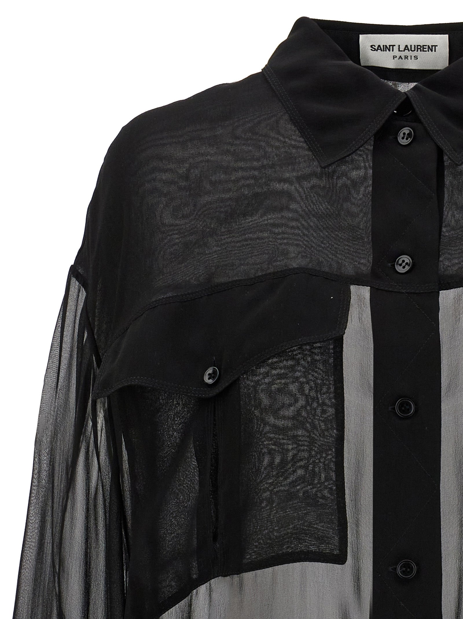 Silk muslin shirt Black Shirt, Blouse