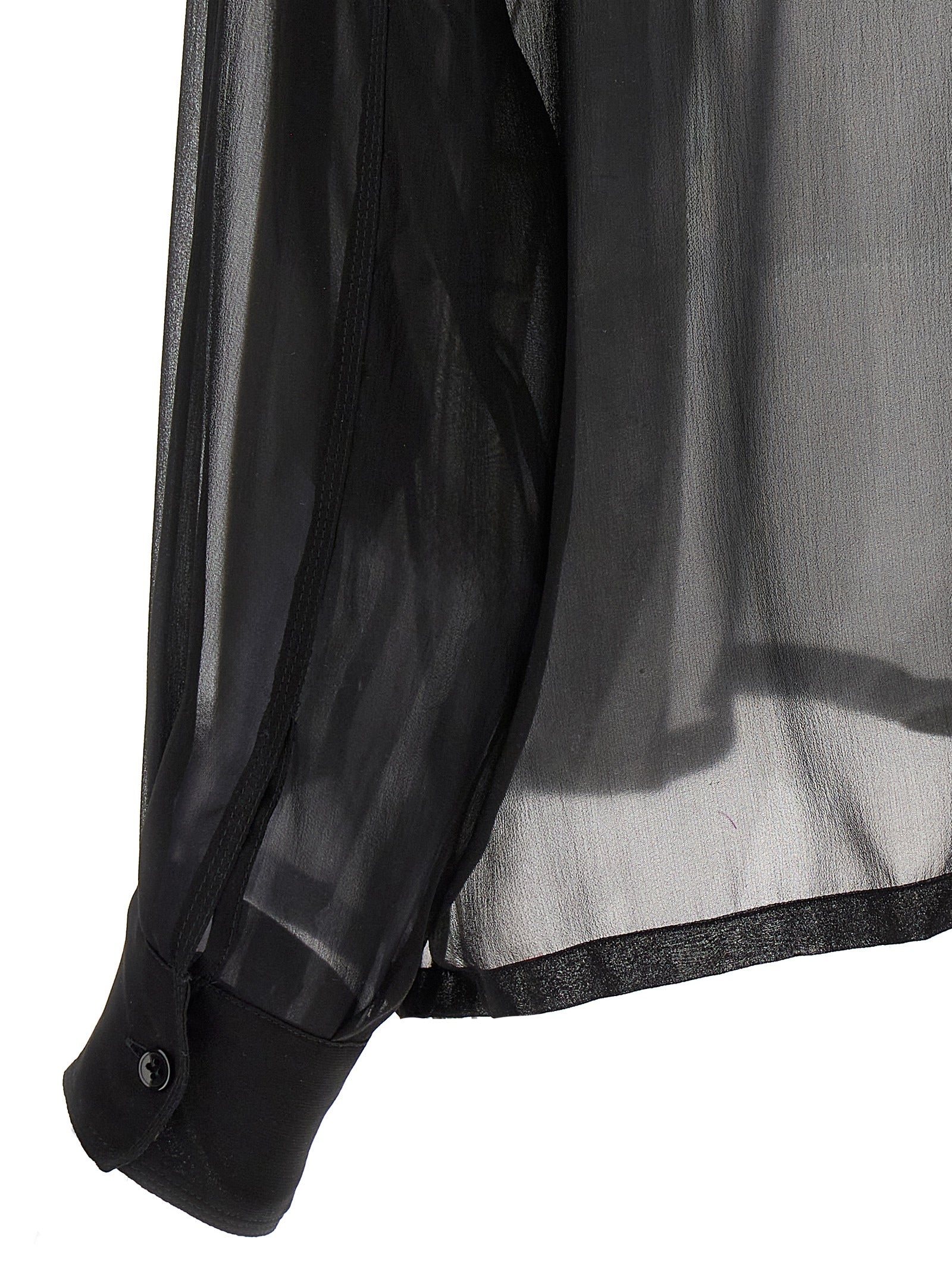 Silk muslin shirt Black Shirt, Blouse