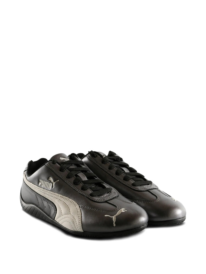 Speedcat Metallic Black Warm White Outer: Leather Shoe