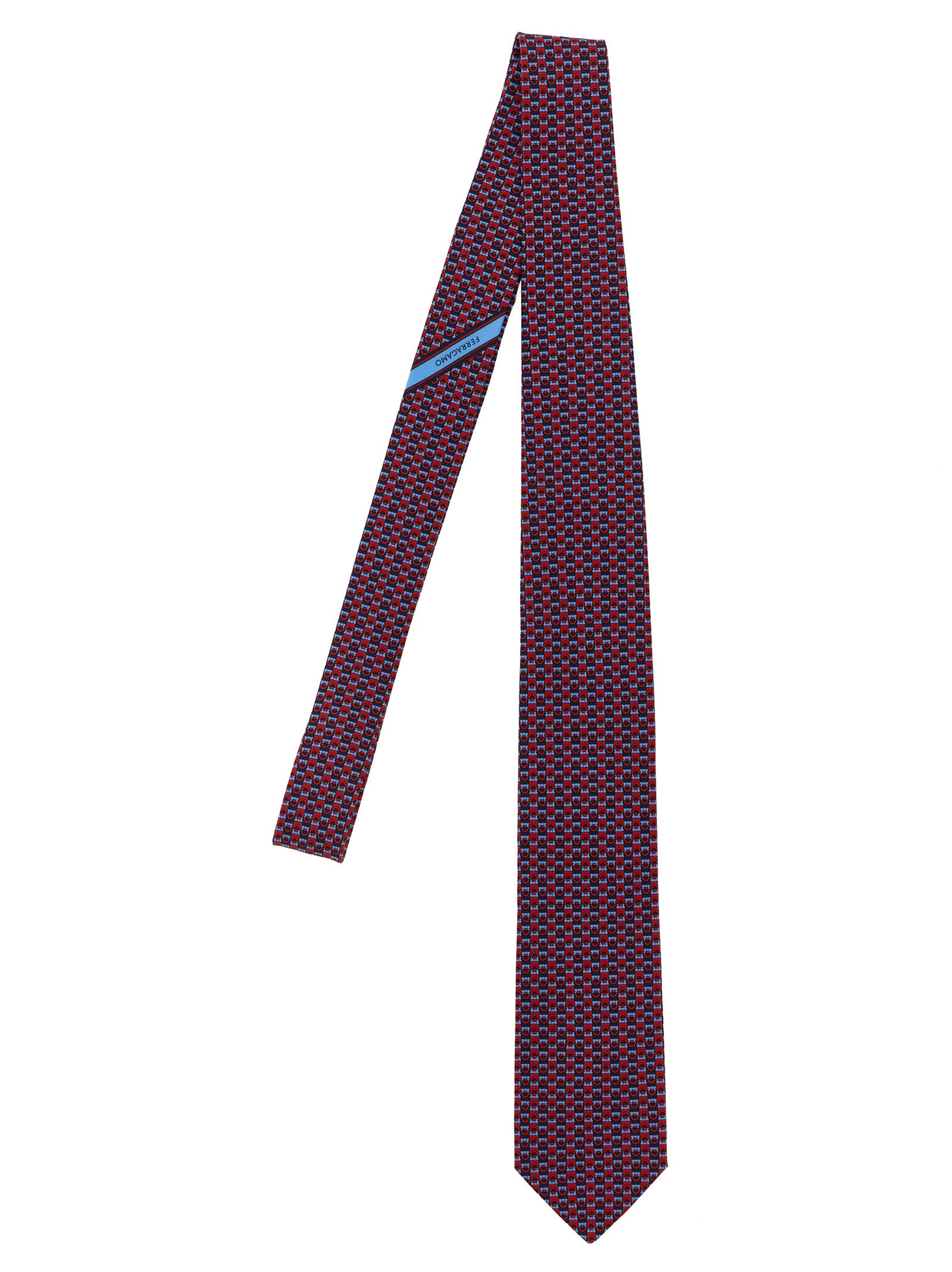 Gancini print tie Multicolor Silk Scarves, Foulards