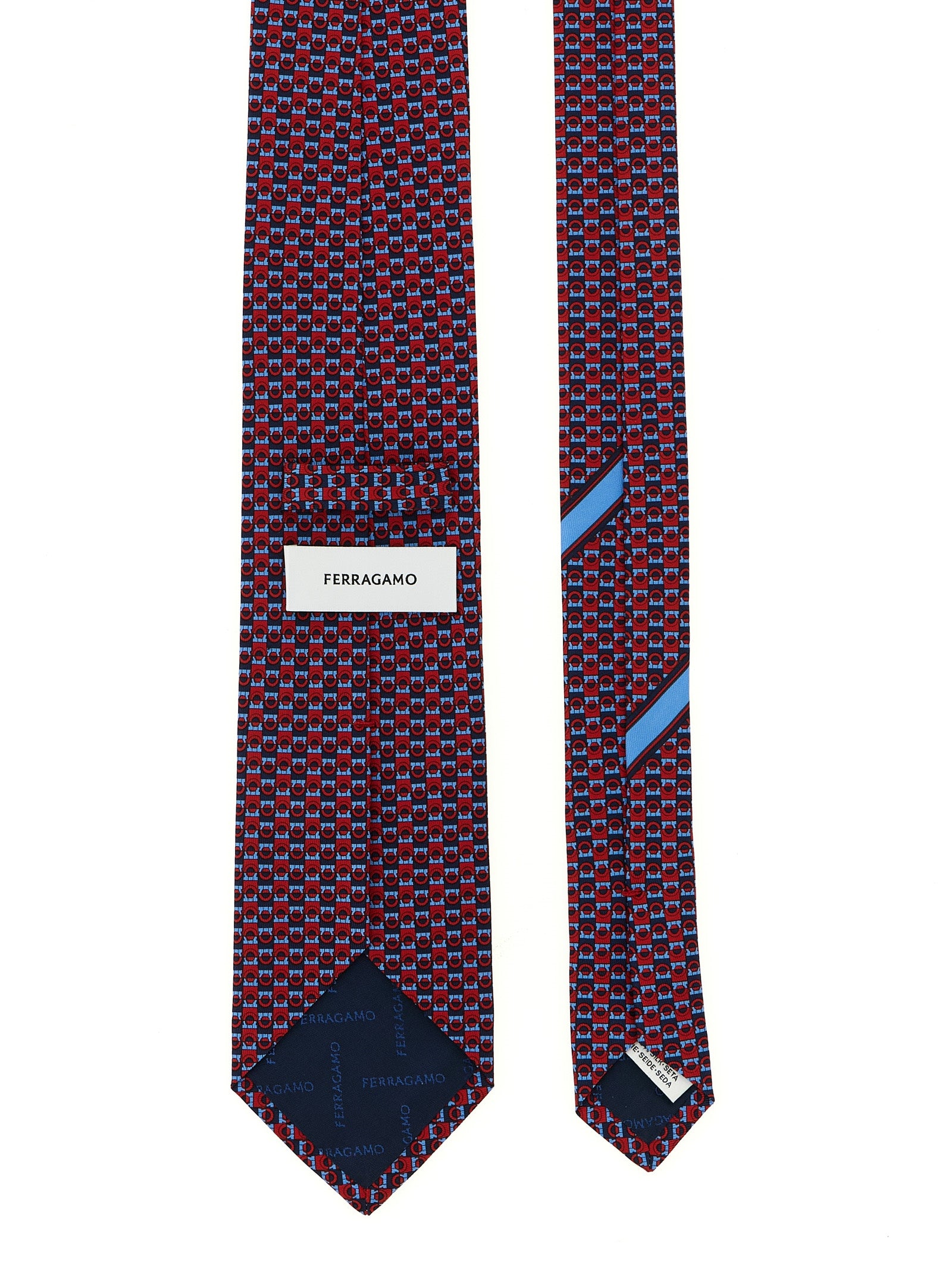 Gancini print tie Multicolor Silk Scarves, Foulards