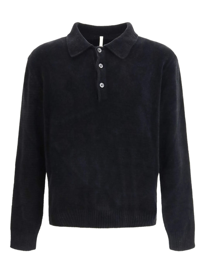 Chenile Polo Black Cotton