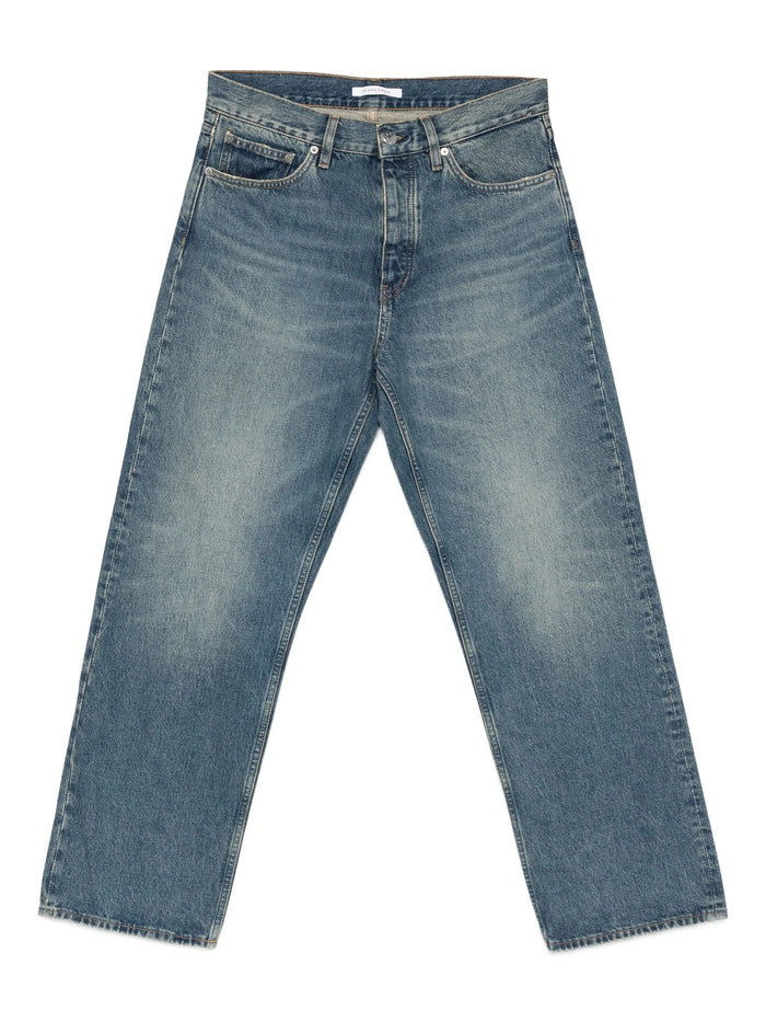 Loose Dark Blue Vintage Cotton Jean