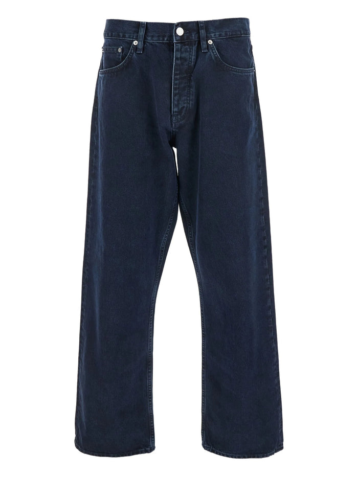 Loose Blue Black Cotton Jean