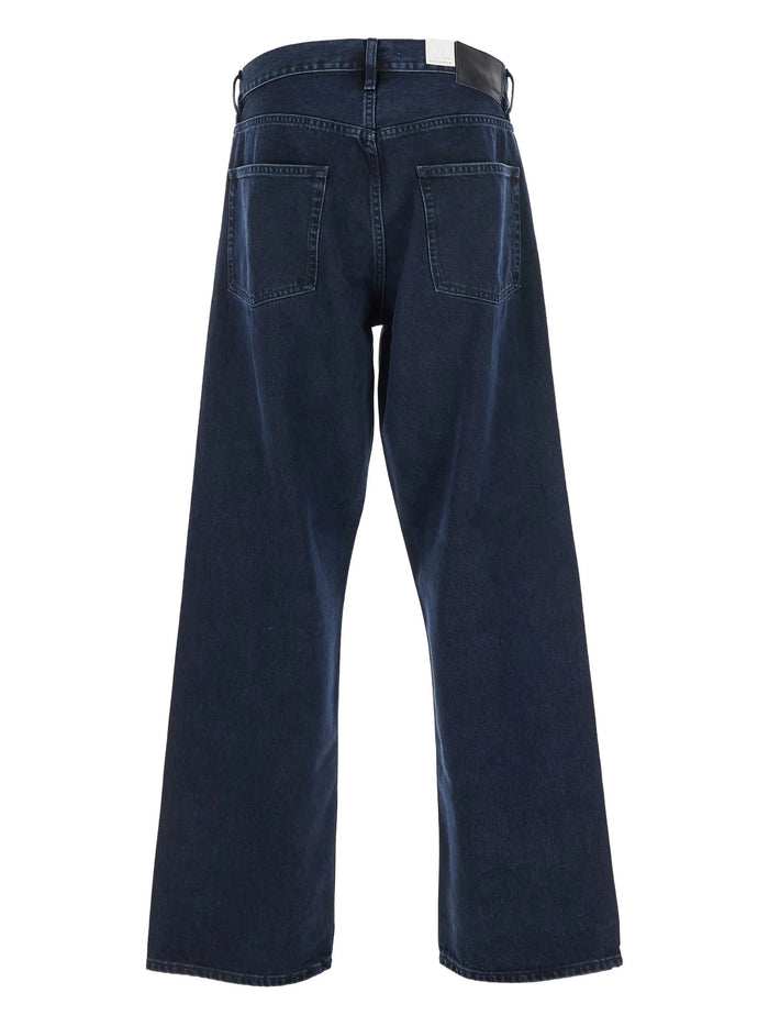 Loose Blue Black Cotton Jean