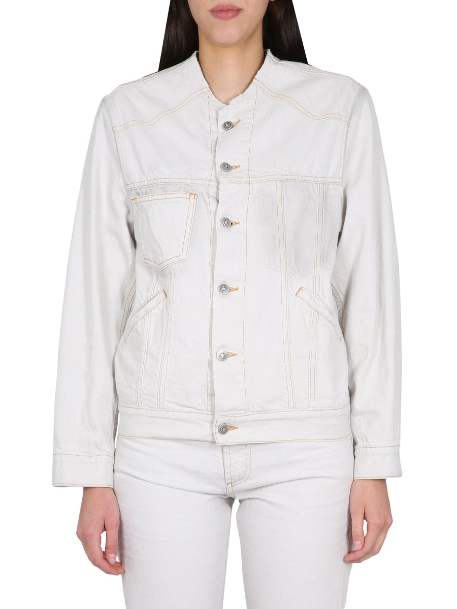 Denim Jacket White Cotton