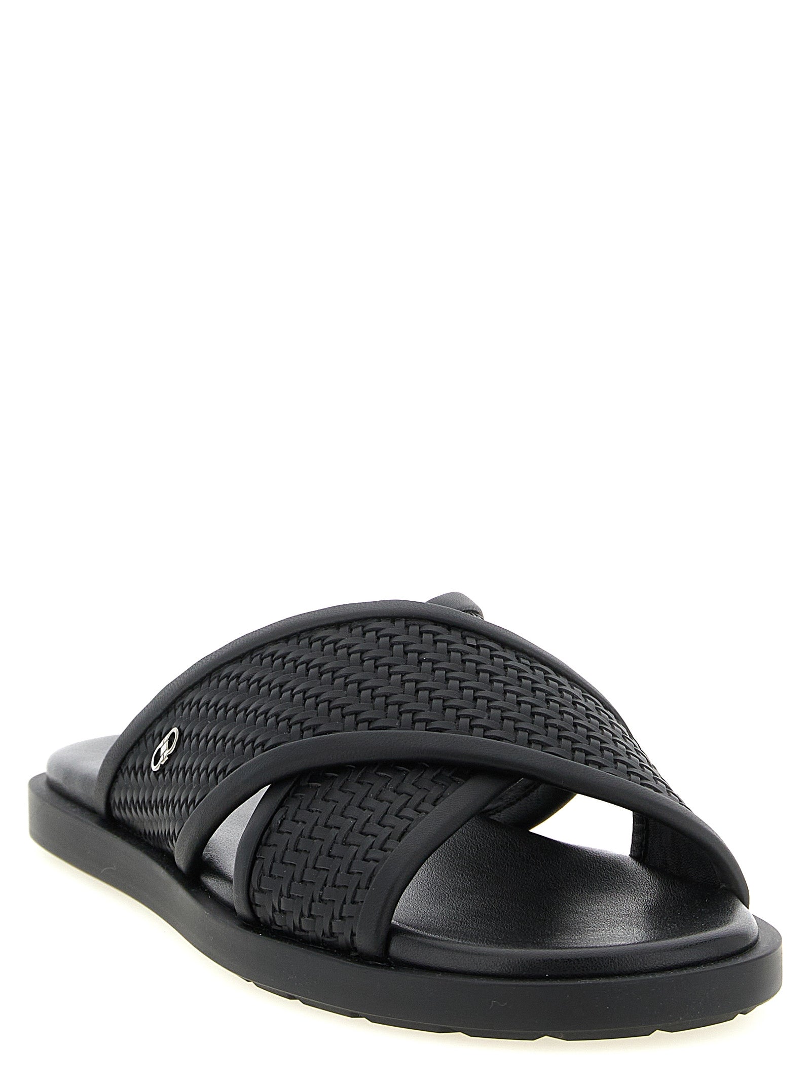 Brise 2 Sandals Black Calfskin Leather (bos Taurus)