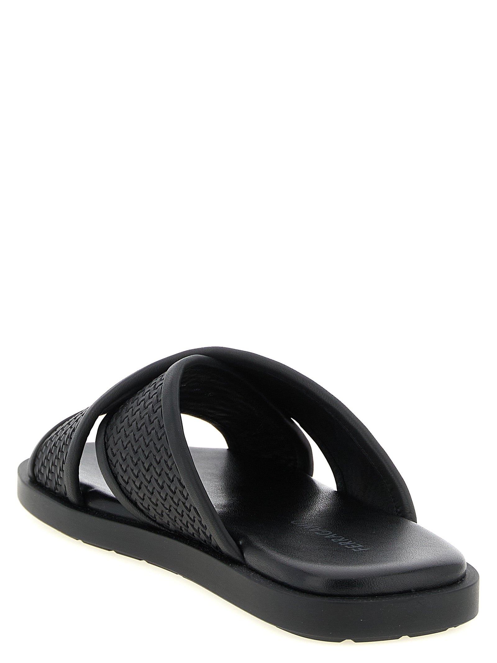 Brise 2 Sandals Black Calfskin Leather (bos Taurus)